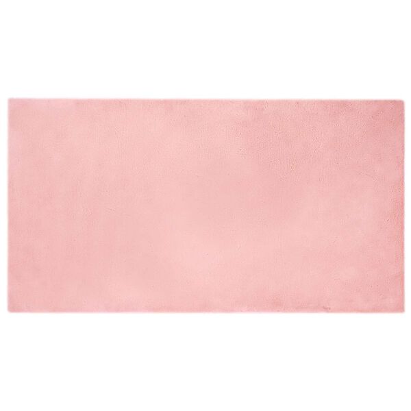 vidaXL Kunstpels Kanin Teppe Olite Rosa 80 x 150 cm Polyester