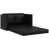 vidaXL Sammenleggbar Sofa seng Svart 112 x 60 x 55 cm PVC