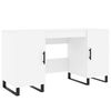 vidaXL Skrivebord hvit 140x50x75 cm konstruert tre