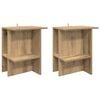 vidaXL Kaffebord 2 stk. Artisan eik 40 x 30 x 49 cm Konstruert tre