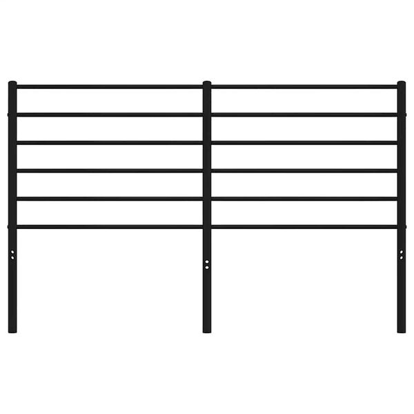 vidaXL Sengegavl i metall svart 160 cm