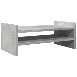 vidaXL Skjermhylle betonggr&aring; 50x27x20 cm konstruert tre