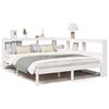 vidaXL Seng med bokhylle uten madrass hvit 140x190 cm heltre furu