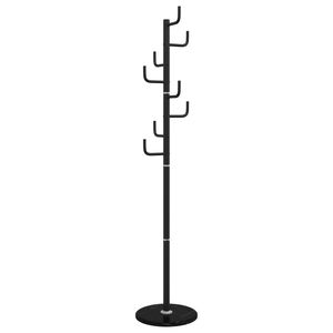 vidaXL Stumtjener svart 183 cm pulverlakkert jern
