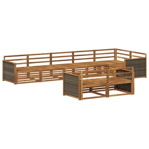 vidaXL Utend&oslash;rs sofa-sett 8 pcs Naturlig