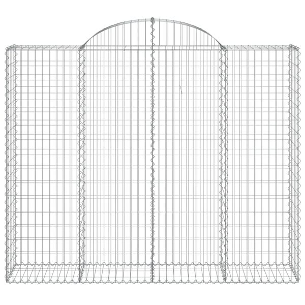 vidaXL Gabionkurv buet 200x50x160/180 cm galvanisert jern