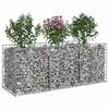 vidaXL Gabion hevet seng s&oslash;lv 150 x 50 x 60 cm Galvanisert St&aring;l