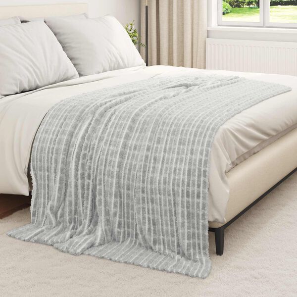 vidaXL Kastepledd 6 pcs Gr&aring; 200 x 150 cm Fleece
