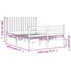 vidaXL Sengeramme med hodegavl honningbrun 140x190 cm heltre