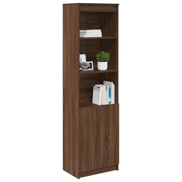 vidaXL Highboard brun eik 50x35x180 cm konstruert tre