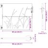 vidaXL Hageport 85x100 cm cortenstål gressdesign