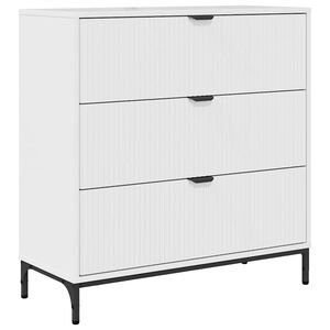 vidaXL Serviesskap H&oslash;yglanset hvit 79,5 x 33 x 82 cm Konstruert tre