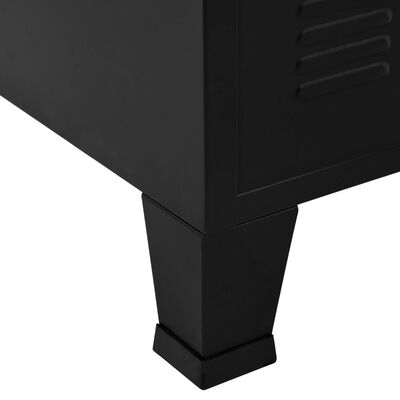 vidaXL Arkivskap med 6 dører industrielt svart 75x40x120 cm stål