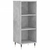 vidaXL Highboard betonggr&aring; 34,5x34x180 cm konstruert tre