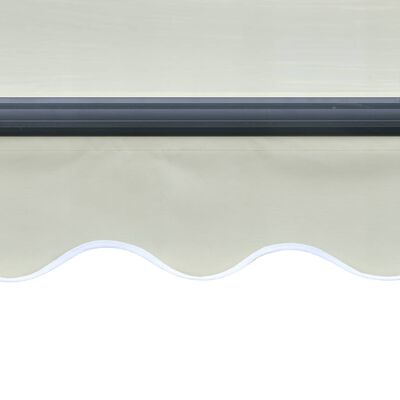 vidaXL Uttrekkbar markise med vindsensor og LED 300x250 cm kremhvit