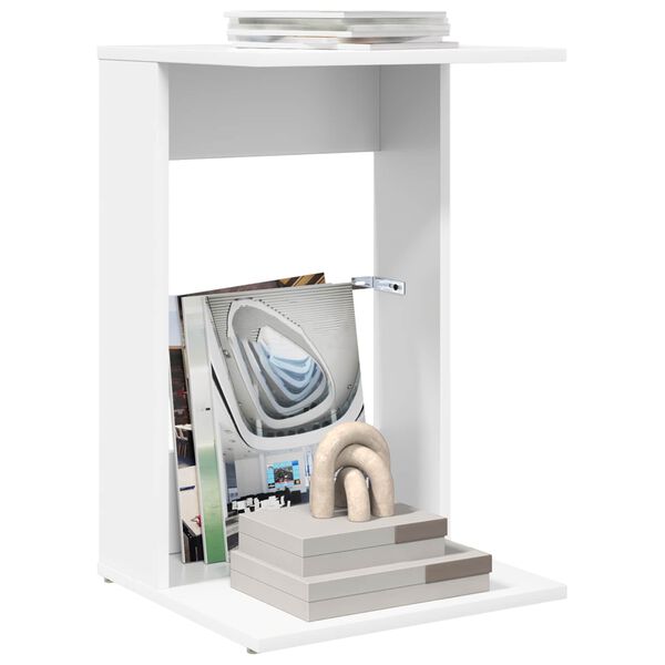 vidaXL Sidetabell Hvit 40 x 38 x 62,5 cm Konstruert tre