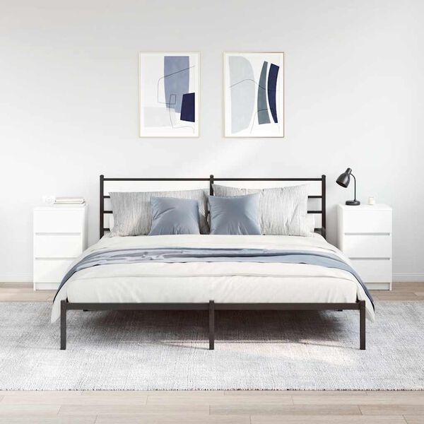 vidaXL Nattskap med 3 skuffer 2 stk hvit 39x35x65 cm