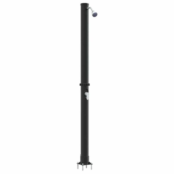 vidaXL Utendørs Soldusj Svart 217 cm PVC og Aluminium