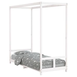 vidaXL Barnesengeramme hvit 80x200 cm heltre furu