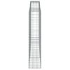 vidaXL Gabionkurver buede 5 stk 400x50x220/240 cm galvanisert jern