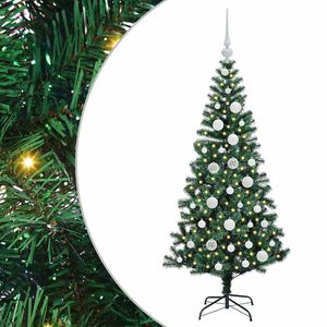vidaXL Kunstig Forh&aring;ndsopplyst Juletre gr&oslash;nn 120 cm PVC og metall