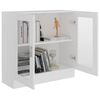vidaXL Vitrine hvit 82,5x30,5x80 cm konstruert tre