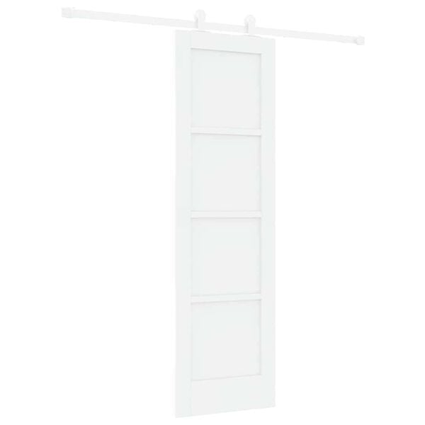 vidaXL Skyved&oslash;r Hvit 61 x 198,5 cm Massiv furu