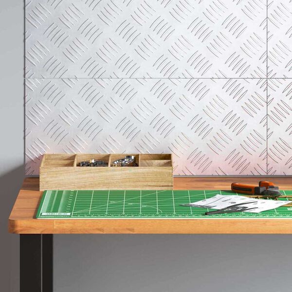 vidaXL Trinn Rektangul&aelig;r 4 pcs s&oslash;lv 50 x 20 cm Aluminium