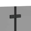 vidaXL Dusjinnhegning Svart 130 x 138 cm ESG Glass og Aluminium