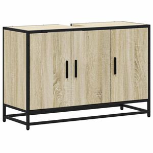 vidaXL Baderomsskap Sonoma eik 90x33x60 cm konstruert tre