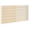 vidaXL Veggdokumentdisplay med d&oslash;r Beige 100 x 8,5 x 54 cm Kryssfin&eacute;r
