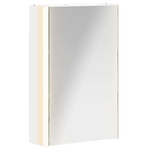 vidaXL Baderomsspeilskap for Hvit 33 x 11,5 x 50 cm Konstruert tre