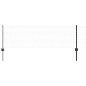 vidaXL Sekskantet gjerde med post 100 x 0,6 m PVC-belagt st&aring;l Gr&aring; Mesh