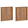 vidaXL Armlener 2 pcs Brun 60 x 6 x 61 cm Konstruert tre