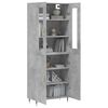 vidaXL Highboard betonggr&aring; 69,5x34x180 cm konstruert tre