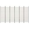 vidaXL Romdeler med 6 paneler hvit 300x180 cm