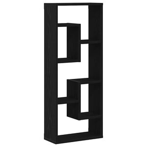 vidaXL Vegghylle svart eik 36x16x90 cm konstruert tre