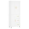 vidaXL Highboard hvit 69,5x34x180 cm konstruert tre