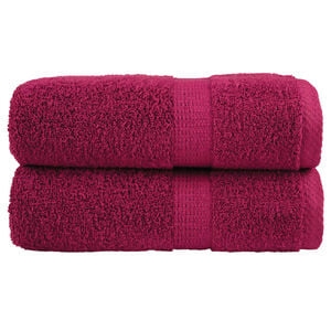 vidaXL Premium vaskeh&aring;ndkl&aelig;r SOLUND 2 stk bordeaux 30x30cm 600gsm