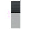 vidaXL Vindu Persienne med gardiner Svart Aluminium