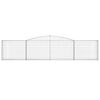 vidaXL Gabionkurver buede 15 stk 400x30x80/100 cm galvanisert jern