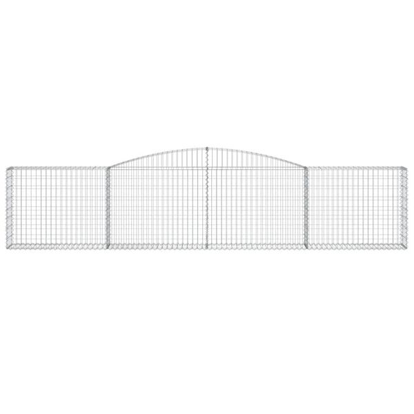 vidaXL Gabionkurver buede 15 stk 400x30x80/100 cm galvanisert jern