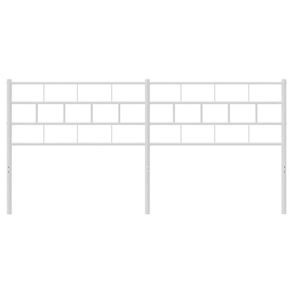 vidaXL Sengegavl i metall hvit 160 cm