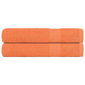 vidaXL Badstuh&aring;ndkl&aelig;r FROGN 2 stk oransje 80x200 cm 360 gsm