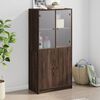 vidaXL Highboard med d&oslash;rer brun eik 68x37x142 cm konstruert tre