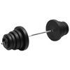 vidaXL Vektstangsett med skiver 90 kg