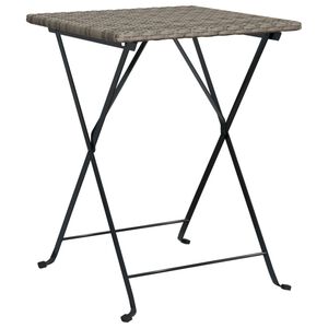 vidaXL Sammenleggbart bistrobord gr&aring; 55x54x71 cm polyrotting