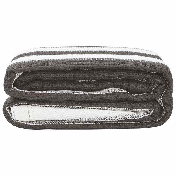 vidaXL Teltteppe antrasitt og hvit 400x400 cm HDPE