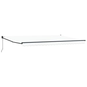 vidaXL Markise Hvit 500 &times; 300 cm Polyester og Metall