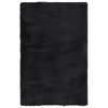 vidaXL Flossteppe med lang luv NAVARRA svart 130x200 cm polyester
